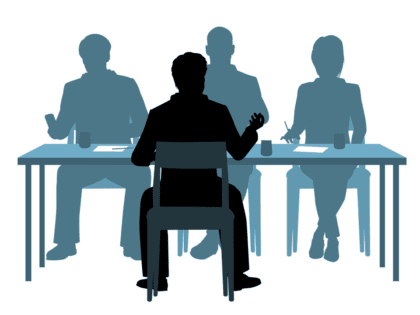 Facing the interview panel