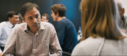 Doctors practicing patient communication skills