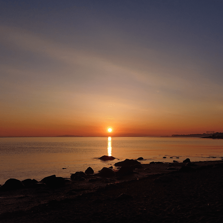 Sunrise over water