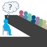 Doctor pondering a tough interview question