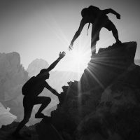 Offering a hand of encouragement