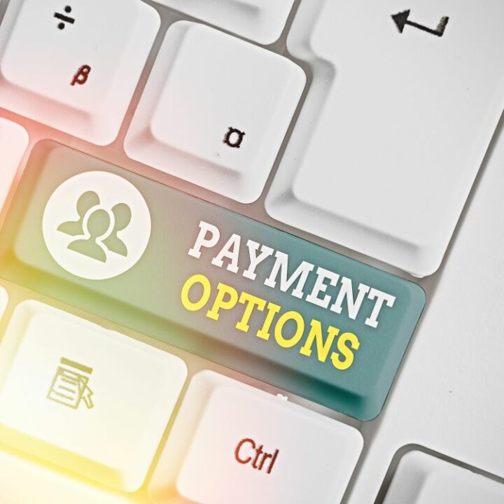 Keyboard with payment options button