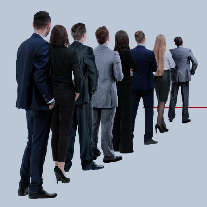 Doctors queuing for interview
