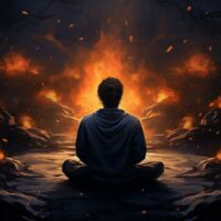Introvert contemplating