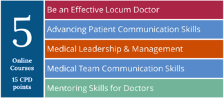 List of courses in The Locum Career Progression Pack