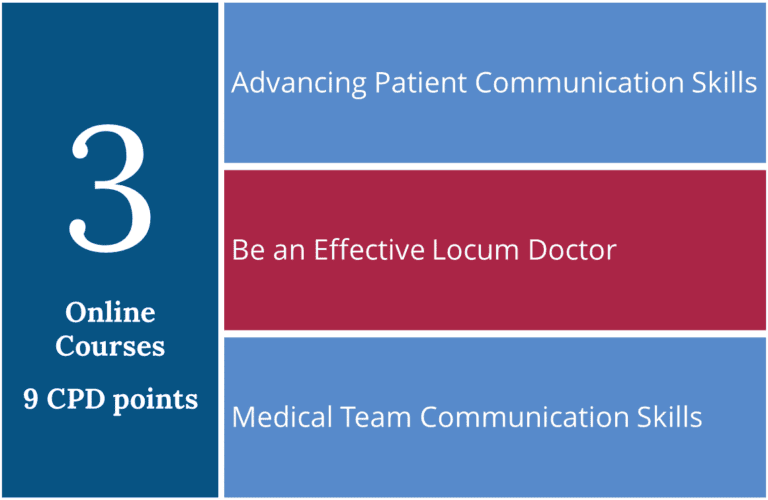 List of courses in The Locum Communicator Online Course Pack
