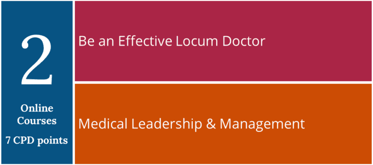 List of courses in The Locum Doctor & Leader Online Pack