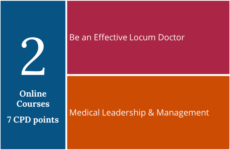 List of courses in The Locum Doctor & Leader Online Pack