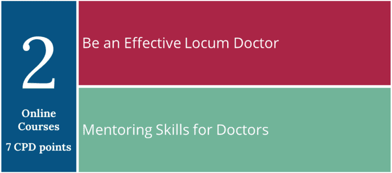 List of courses in The Locum Doctor & Mentoring Online Pack
