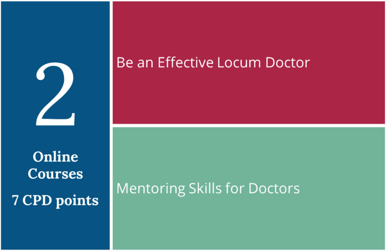 List of courses in The Locum Doctor & Mentoring Online Pack