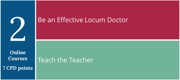 List of courses in The Locum Doctor & Teaching Online Pack