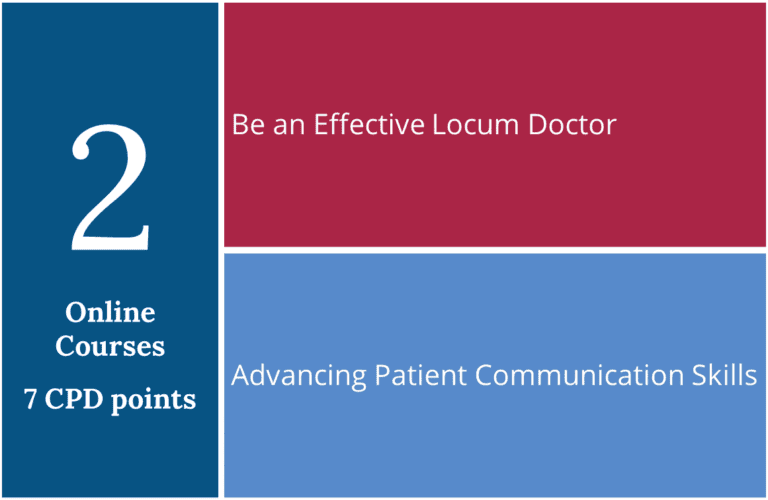 Lost of courses in The Locum & Patients Online Course Pack